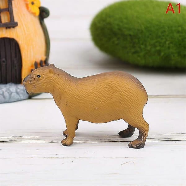 Simulering Mini Sød Vilde Dyr Model Figurer Capybara Samling Legetøjsgave—ls A1