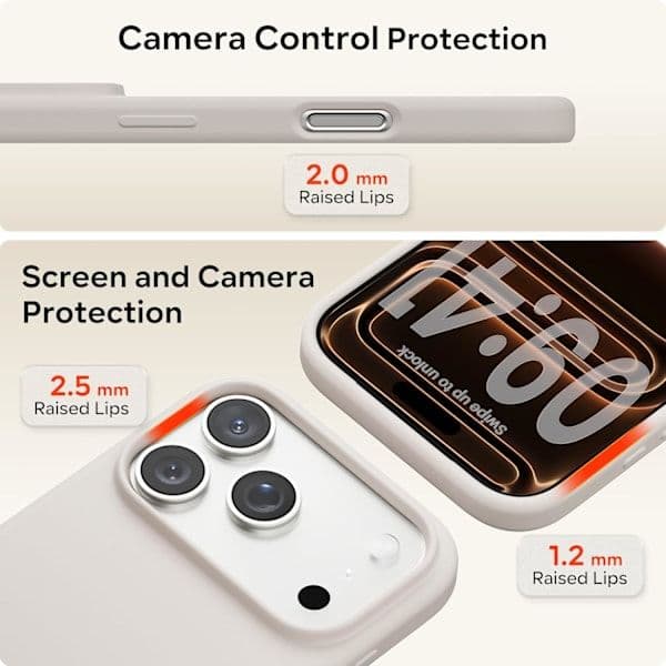 17 Pro Max Flydende Silikone Stødsikkert Cover Kompatibelt med 17 Pro Max Blødt Cover Fuld Beskyttelse (Lysegrå) Lysegrå iPhone 17 Pro Max Lysegrå Light grey iPhone 17 Pro Max