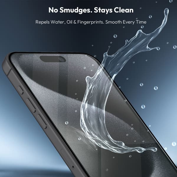 2-Pack iPhone 15 Pro Max Skärmskydd - Härdat Glas | [Automatisk Installation] - Bubbelfritt