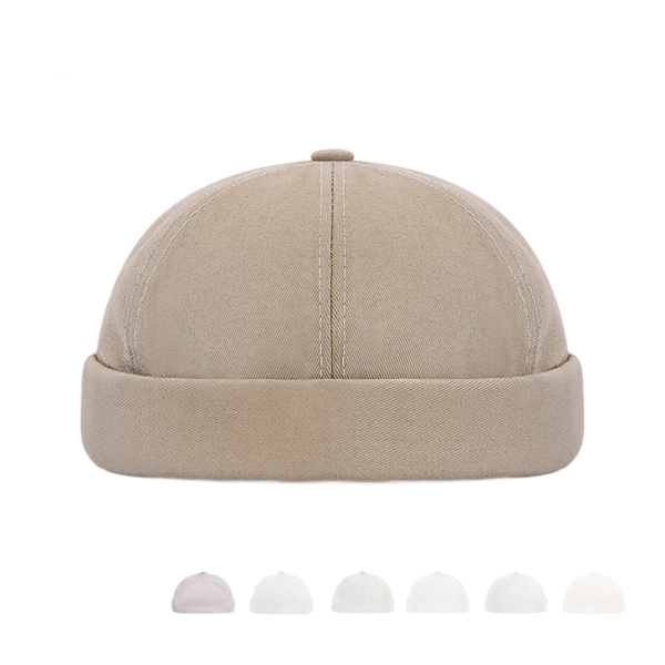 Trendy Retro Hip Hop Utleierhatt Ensfarget Bremfri Flat Topphatt - Mørk Beige