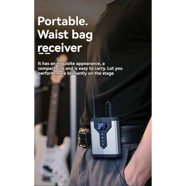 Trådløst in-ear monitorsystem Bærbart og oppladbart sender og mottaker for sceneopptreden One to two
