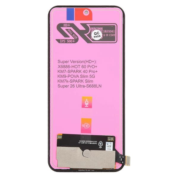 Til Tecno Spark Slim KM7k TFT LCD-skærm med Digitizer Fuld Samling Not Specified