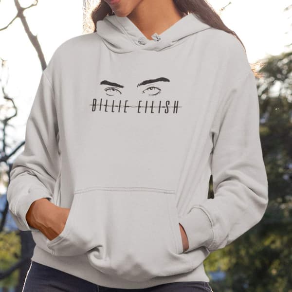 Billie Eilish øyne barn hettegenser genser t-skjorte 400 400 164cl - 172cl 14-16år
