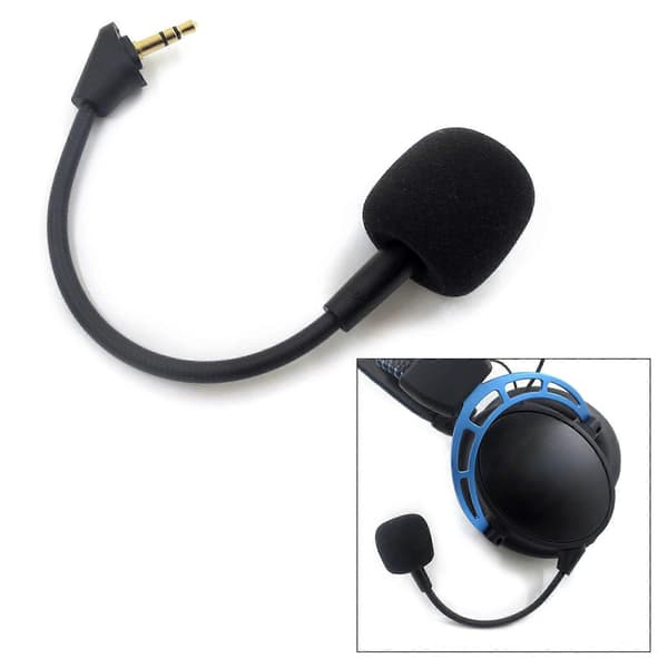 Erstatningsspilmikrofon 3,5 mm mikrofon til HyperX Cloud-Alpha S Gaming Headset Støjreducerende mikrofon skumcover[ls] Multicolor