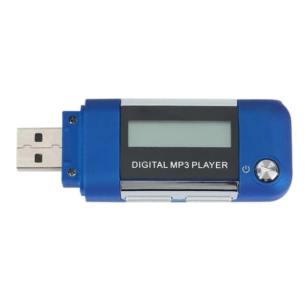 Mp3-afspiller 4gb U Disk Musikafspiller understøtter udskifteligt AAA-batteri, optagelse (blå)—ls Blå