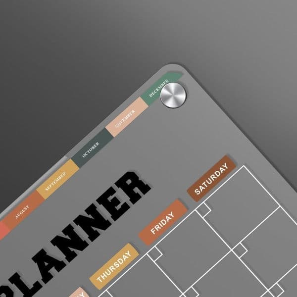 Magnetisk Akryl Kalender Transparent Kjøleskapskalender