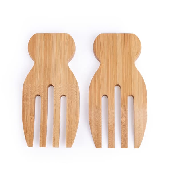 Totally Bamboo Salladshänder, Salladsserveringsset i Bambu, 2-pack