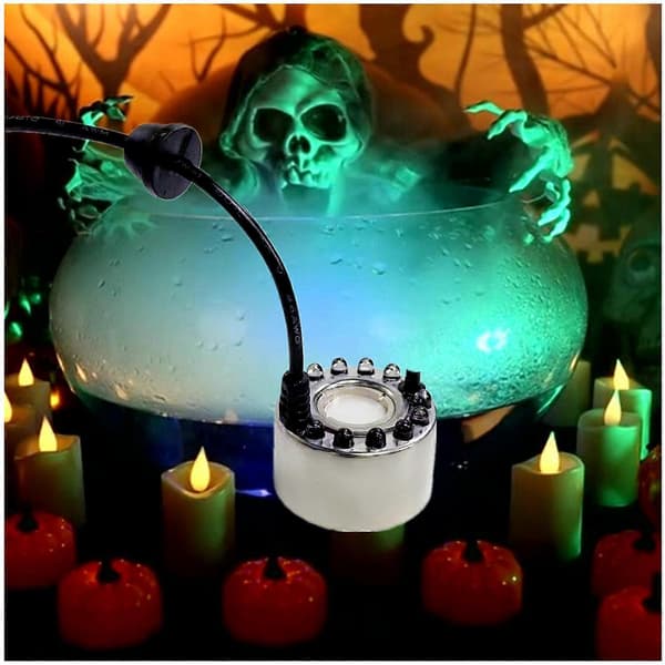 2024 Mini LED Pumpa Ljus Dimmaskin Vattenfontän Damm Dimmaskin Atomizer för Julfestdekoration US plug