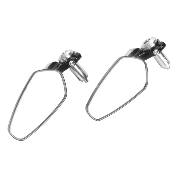 2 st motorcykel backspegel högupplöst klar sikt aluminiumlegering styr sidobackspeglar silver