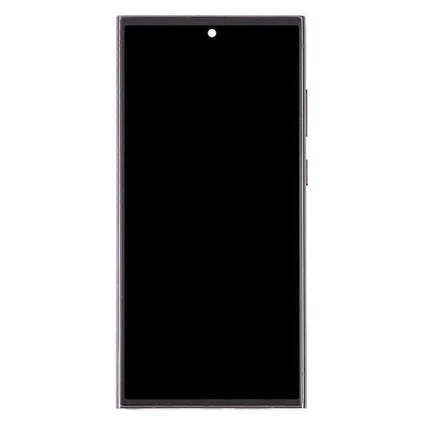 (Ny) För Samsung Galaxy S23 Ultra SM-S918B 6,72 tums TFT LCD-skärm Digitizer Komplett Enhet med Ram, Stöder inte Fingeravtrycksidentifiering