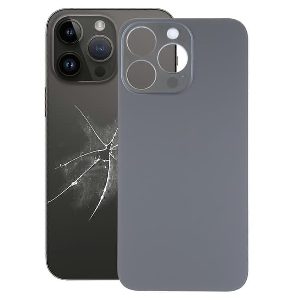Enkelt erstatningsglas bagcover til iPhone 14 Pro Black