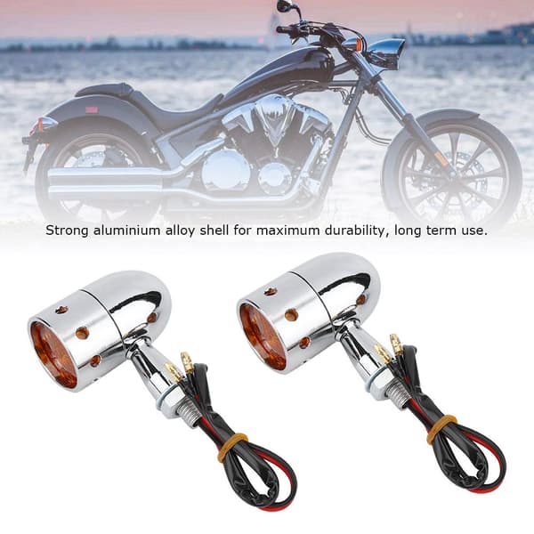 Retro Bullet Style Motorcykel LED Blinklys Indikatorlampe