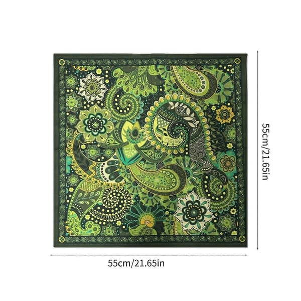 Halloween Bandanas Multiuse Hodeplagg Oversized Skjerf for Tenåringer Gutter Jenter Stilig Trykk Turban Karabinkrok—ls Blue ring