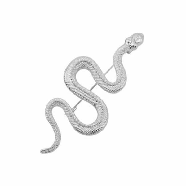 Slangebroche Penannular Broche Til Kvinder Mænd Kostume Tilbehør Guld Sølv—ls Silver