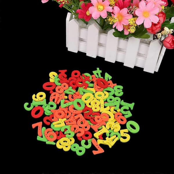 100 kpl Söpö numero puunappi DIY askartelu leikekirja ompelutarvikkeet—ls Color mixing