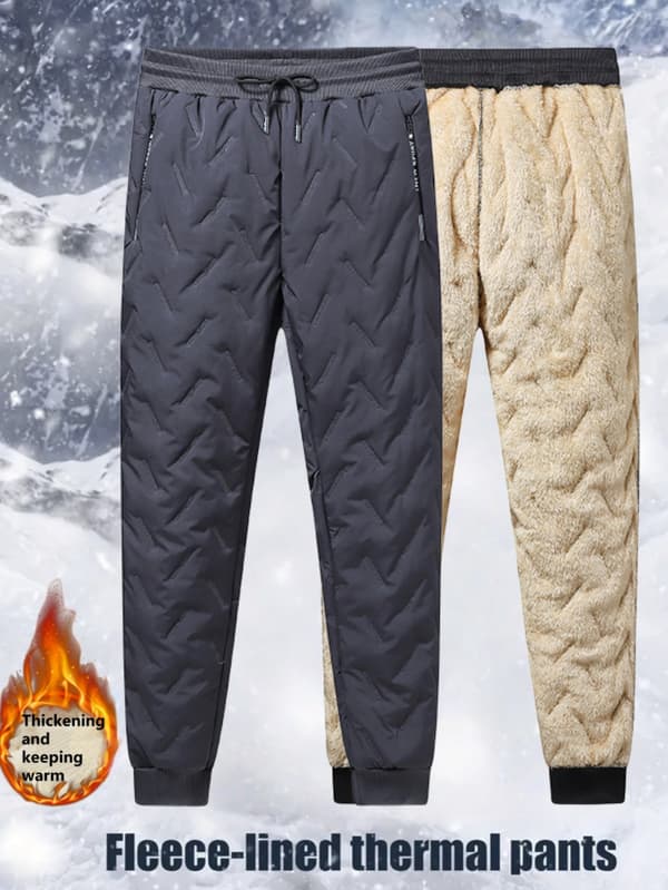 Sportige fritidsbukser til kvinder, efterår og vinter, med tyk fleece for varme og kuldebeskyttelse mørkegrå Dark Gray M