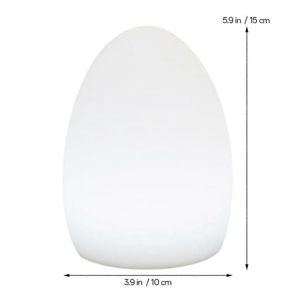 LED æggeformet bordlampe til belysning med USB-opladning – ls