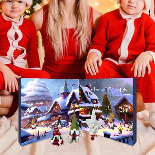 2025 Jul tomtefigurer adventskalender 24 dagars nedräkningskalender 1.2