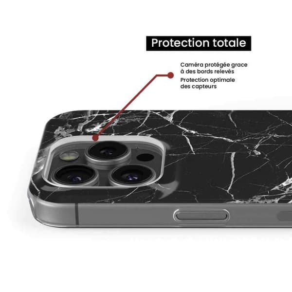 Silikoneetui - Kompatibel med Xiaomi Redmi 14C 4G - sort marmor design Transparent