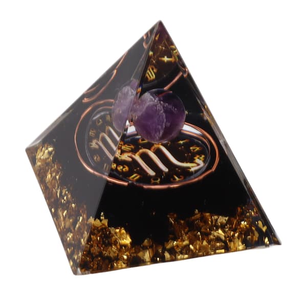 5 cm Orgonit Pyramide til Positiv Energi Healing Krystal Pyramide Meditation Orgonit Pyramider Chakra Stjernetegn Energigenerator Skorpion