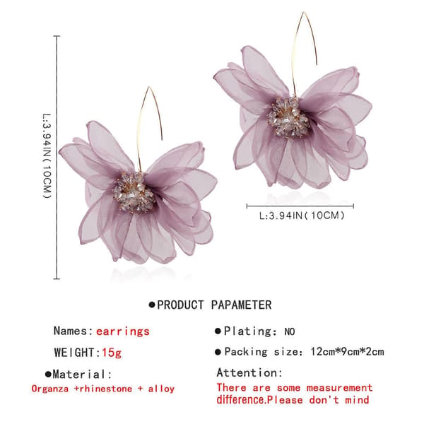 Boho kronblad lange dråbeøreringe store blomsterøreringe overdrevne blomsterkvastøreringe statement strand smykker til kvinder hvid White