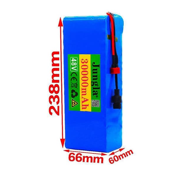 48V 30Ah 30000mAh Litiumioniakku Ebike-pyörä Sähköpyörä EU Charger-XT60