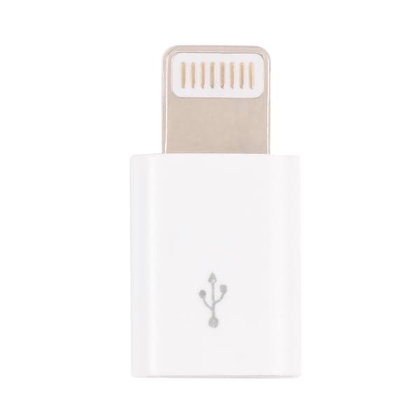Micro USB hun til 8-benet han miniadapter (hvid) White