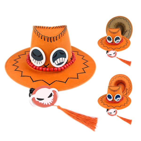 One Piece Ace the Flame Fist Hat, Western Cowboy Hat-1