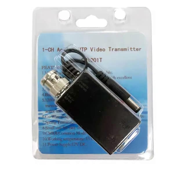 DC12V Aktiv UTP Video Transmitter Balun til CCTV Kamera DVR System[ls]