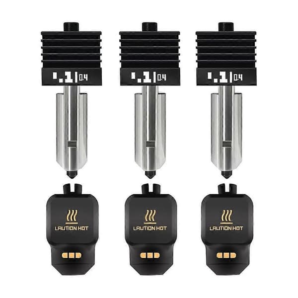 3 STK 0,4 mm dyse Hot End for Bambu Lab P2S/X2D/H2D/H2S/H2C A1/A1 Mini Hotend 3D-skriverdeler Erstatningsdyse
