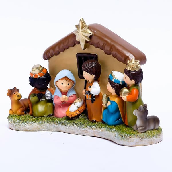 Julkrubba - Mini Traditionell Jul Jesus Prydnad