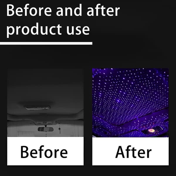 Bærbar USB-projektor Bil Tak Stjernehimmellys Blue
