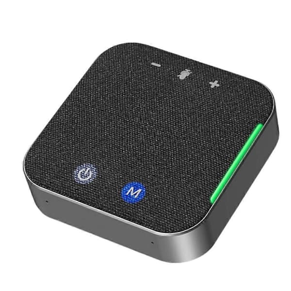 Omnidirektionel mikrofon trådløs videokonference højttalertelefon USB Bluetooth mikrofon til Skype Zoom PC bærbar computer[ls] Harmaa