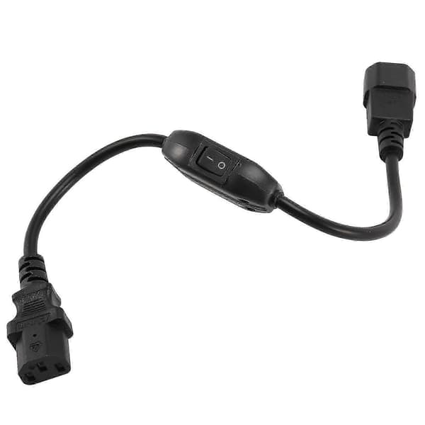 PDU UPS -virtajohto, IEC 320 C14 - C13 virtakytkimellä 30cm musta