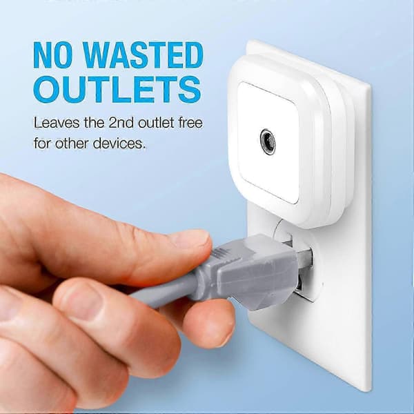 Nattlys med sensor for soverom og gang, LED plug-in lys [6-pakning]—ls