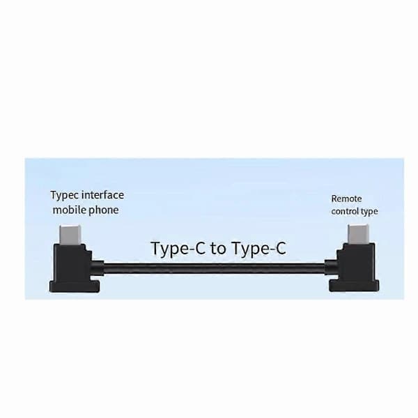 USB-C til Type-C datakabel 15 cm retvinklet tilslutningskabel til DJI Mavic Air 2 Mini 2—ls