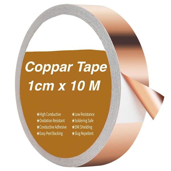 Kobbertape mod snegle - 10 mm bredde - 10m rulle - Kobber