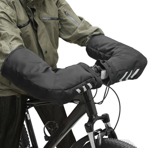 Vattentäta Reflexiva Varma Svarta Cykelstyre Vantar Handskar Skydd