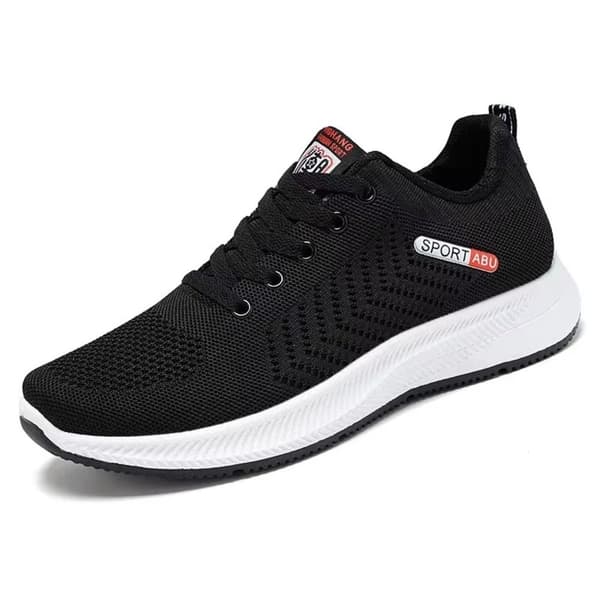 Åndbare Herre Vævede Sneakers Sportssko Grå Grey 40