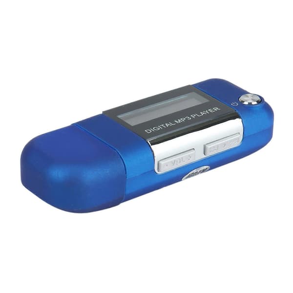 MP3-spiller 4 GB U-disk musikkspiller støtter utskiftbart AAA-batteri, opptak (blå)—ls Blå