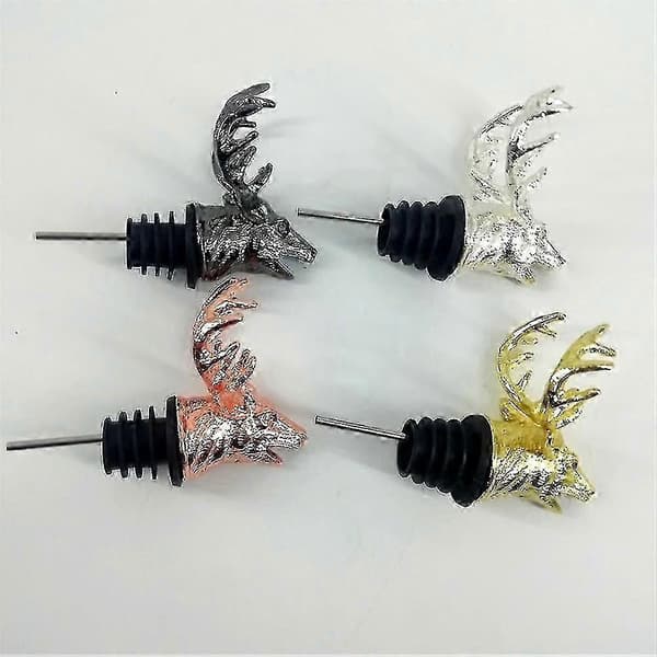 Jägermeister-dispenser sinklegering hjortehode helletut vinuttrekker sølv helletut bartilbehør Silver deer head
