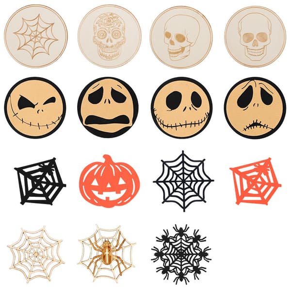 6-pak Halloween filtbrikker til drikkekopper og kaffekopper-11