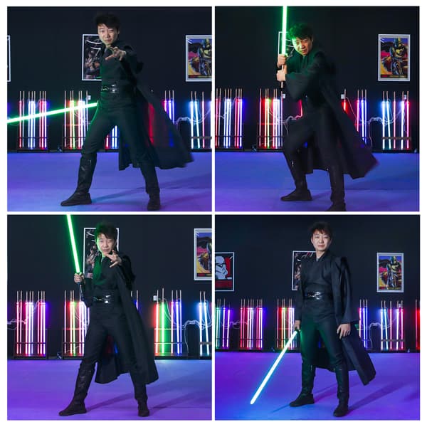 Mub - Obi Wan Kenobi Premium Kvalitet Cosplay Kostume sort Jedi-kappe fra Star Wars til lyssværdsdueller Sort Sort Black M