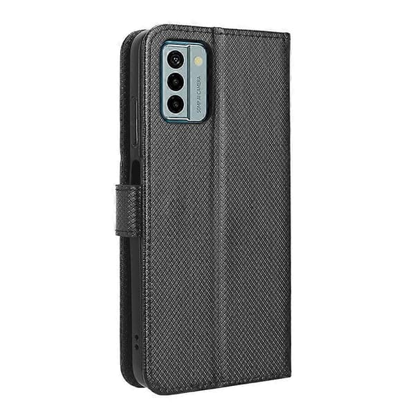Til Nokia G22 4G Diamant Tekstur Læder Telefoncover Black