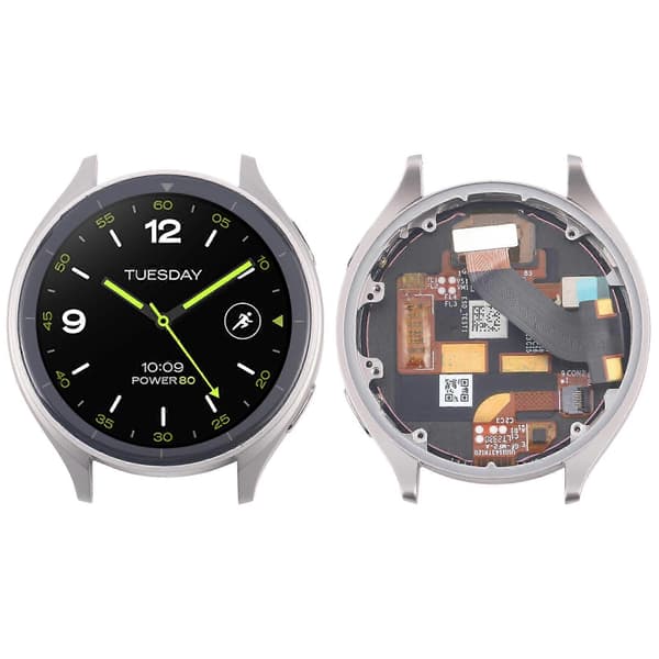 For Xiaomi Watch 2 KOMPATIBEL LCD-skjerm med ramme Silver