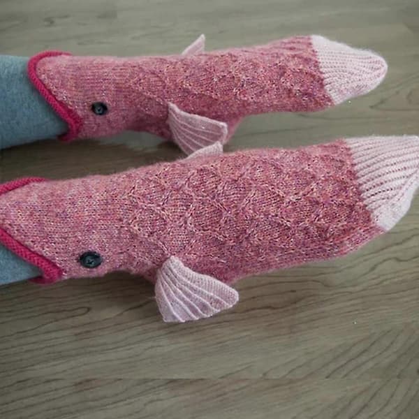 Strikket dyrestrømpe for kvinner, nyhet gulvstrømper, dyrestrømper vintervarme shark