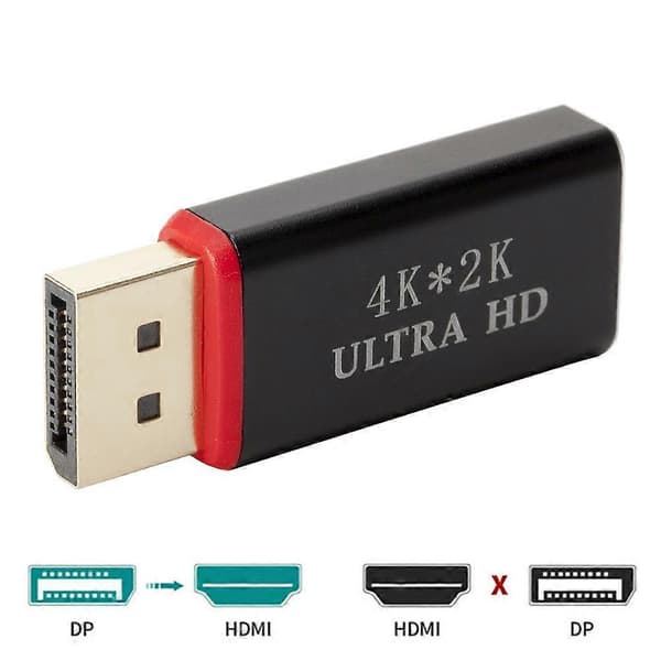 4K x 2K Display Port til HDMI-konverter (sort) Black