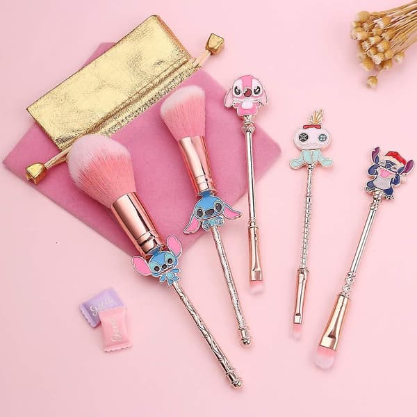 5 stk. Stitch-tema kosmetikbørstesæt, Interstellar Baby Makeupbørster – ls Style1