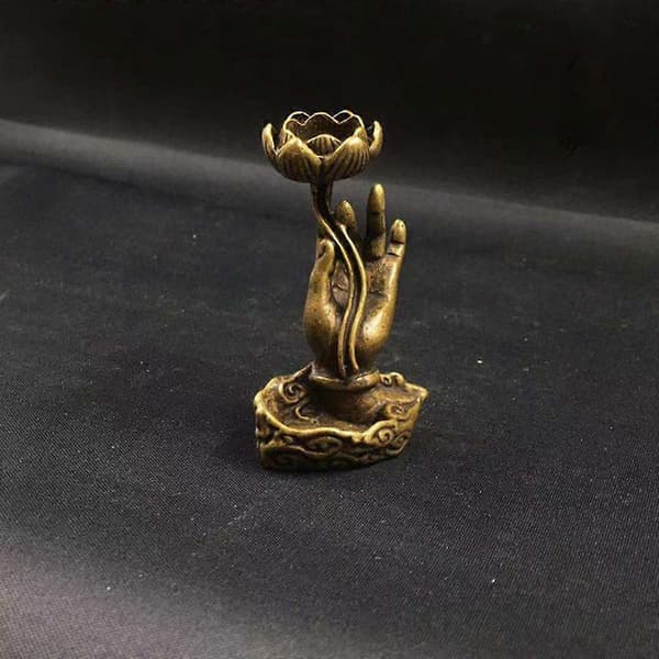 Buddha Hånd Lotus Røgelsesbrænder Buddhistisk Tempel Stille Hjerte Røgelseskar—ls