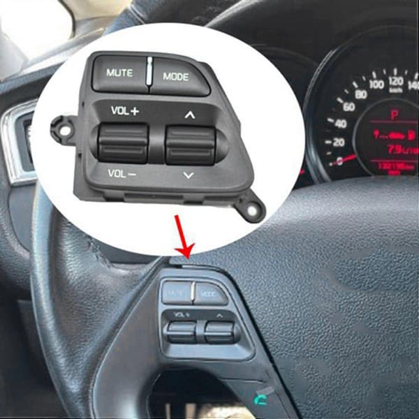 2X kompatibel med KIA CERATO K3 /K3S Ceed JD Rio 3 Multifunktionel ratmodifikationsknap B